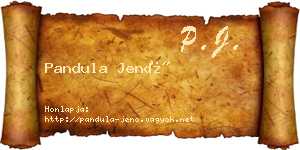 Pandula Jenő névjegykártya